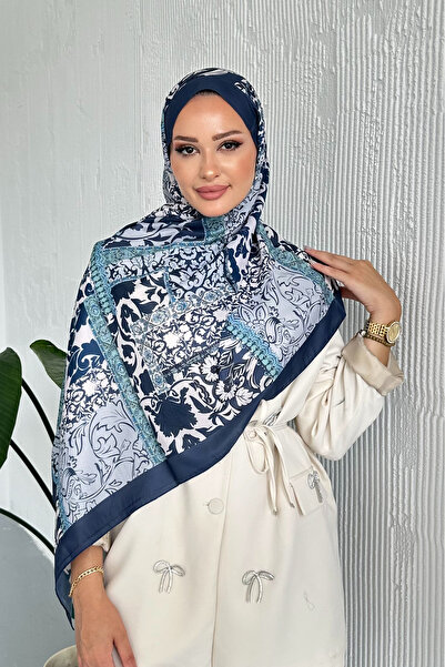 Stella Eşarp Patch Ethnic Patterned Colorful Soft Cotton Shawl