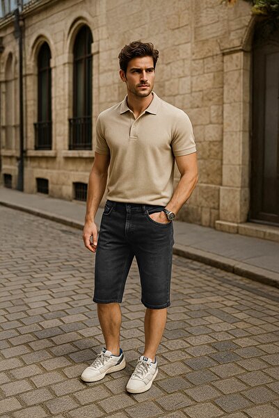 BANNY JEANS Ανδρικό Jean Shorts - Ευέλικτο και άνετο Lycra