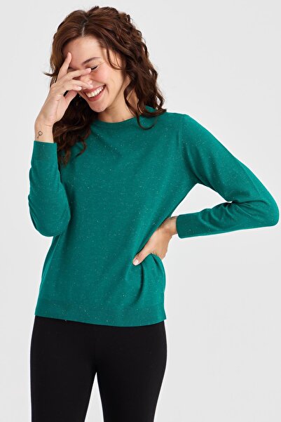 Desen Triko Γυναικείο πουλόβερ με λαιμόκοψη Angelina Basic Early Bc