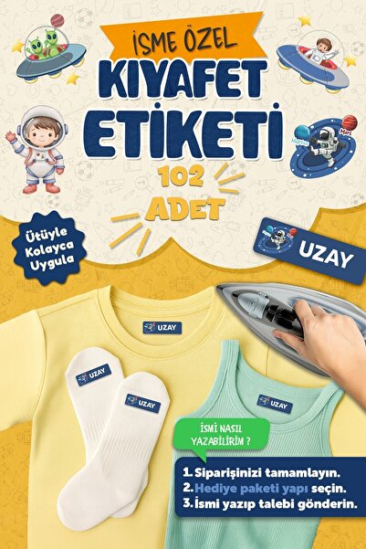 MSticker Kıyafet Etiketi - Okul Kıyafetlerine Kişiye Özel 30 Saniyede Kolay U...