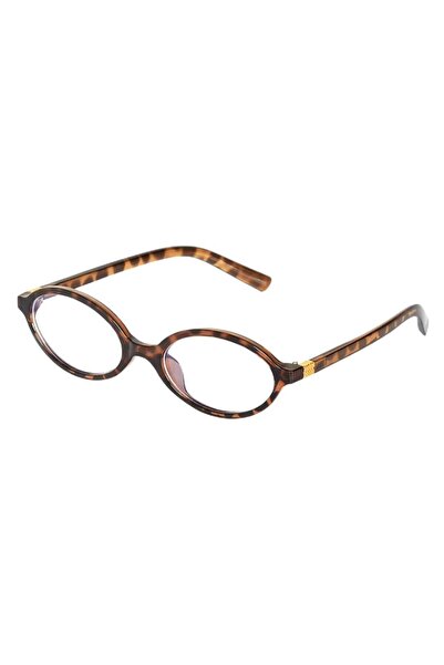 funeyes Miux Mi Leopard Ellipse Blue Light Protection Glasses on the Temple with Metal Accessory Product 50 Ekartman