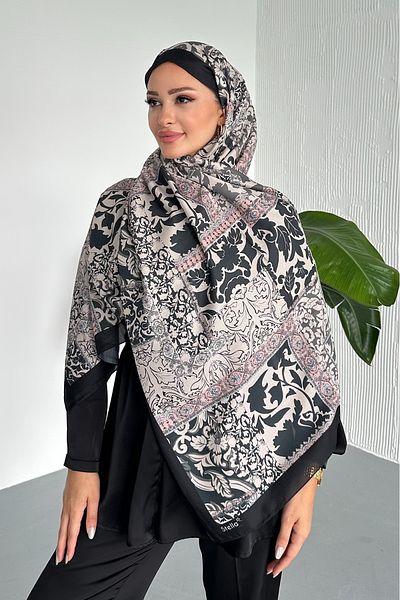 Stella Eşarp Patch Ethnic Patterned Colorful Soft Cotton Shawl