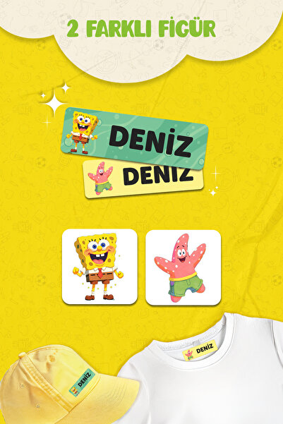MSticker Kıyafet Etiketi - Okul Kıyafetlerine Kişiye Özel 30 Saniyede Kolay Uygulama Yıkanabilir Sünger Dob