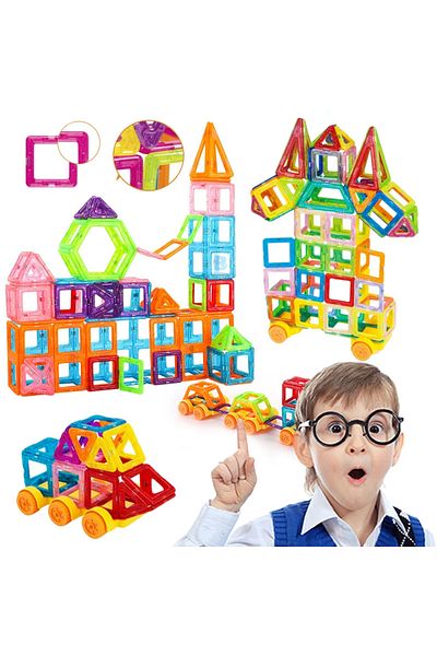 Choice Mini Size 142pcs 64-184pcs Kids Magnetic Building Blocks Mini Size Magnet Toys For Boys Construction