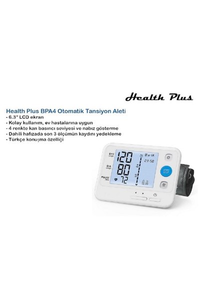 Health Plus Türkçe Konuşan Otomatik Koldan Tansiyon Aleti