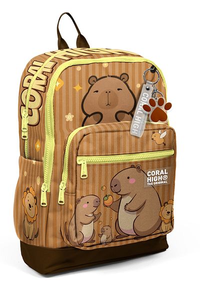 Coral High Set de 3 genți de școală cu model Capybara pentru copii SET0123783