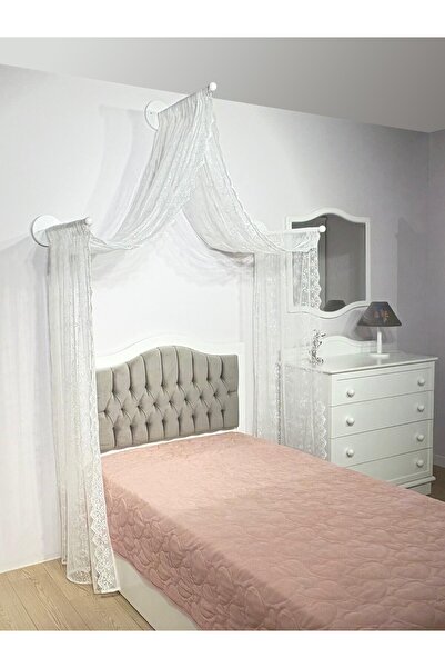 Meltem Elanor Duvara Monte Karyola Beşik Cibinlik Seti (üçlü aparat + tül)