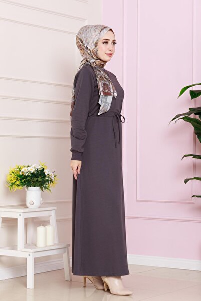 Sevitli Φόρεμα με δύο κλωστές με τοίχωμα στη μέση-Ανθρακί