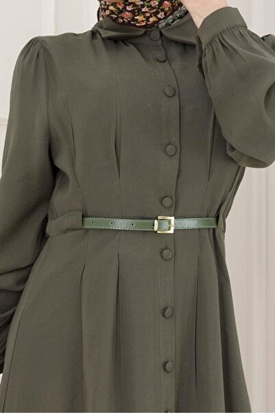 Sevitli Φόρεμα με ζώνη-Χακί