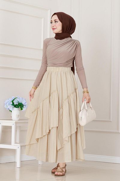 Sevitli Layered Botto Voile Skirt
