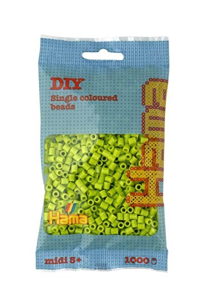 Hama خرز ميدي - 1000 قطعة أخضر ليموني