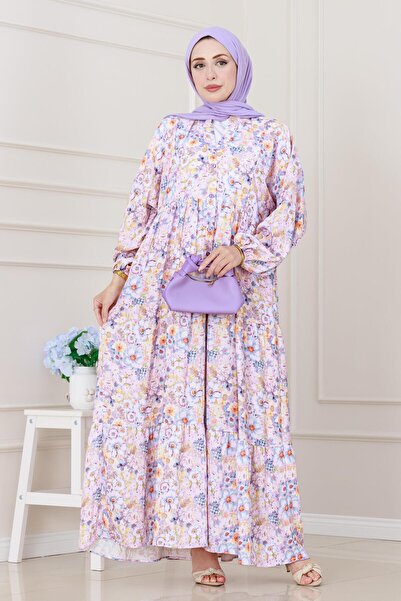 Sevitli Φόρεμα Lilyum Floral-Lilac