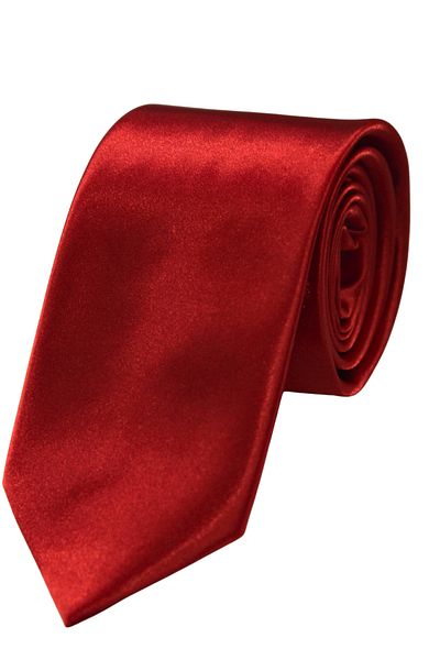 Elegante Cravatte Red Satin Tie and Pocket Square Set