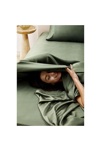 Linens Green Lyocell King Bed Sheet