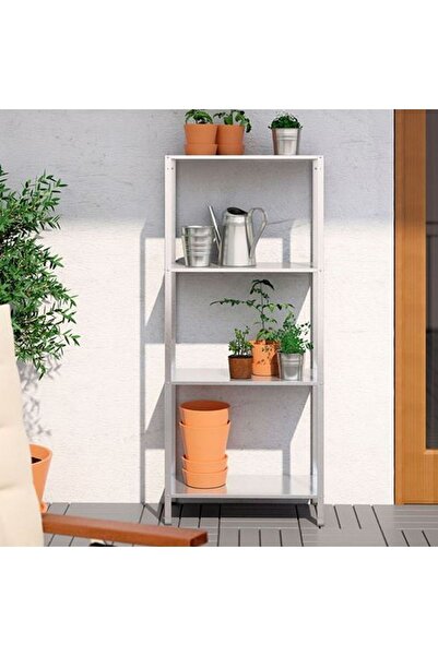 IKEA 140 cm Hyllıs Açık Raf Ünitesi, Galvanizli 27 cm Metal Gri 60 cm
