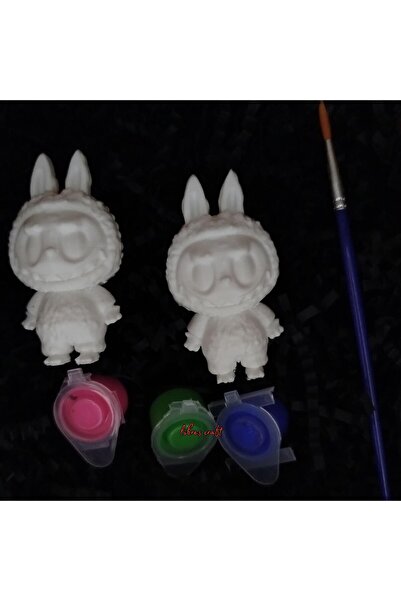 librescraft 3d Sevgiliye Hediyelik Oyuncak Ikili Labubu Biblo Boyama Seti