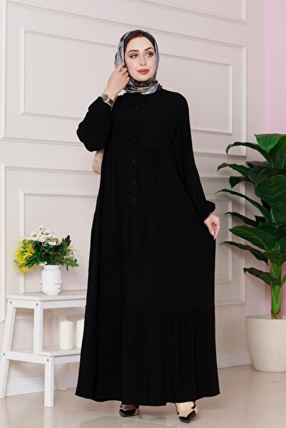 Sevitli فستان أزرا روب-أسود