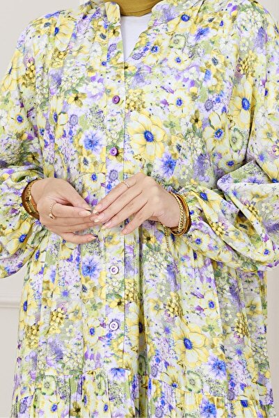 Sevitli Φόρεμα Lily Flower-Πράσινο