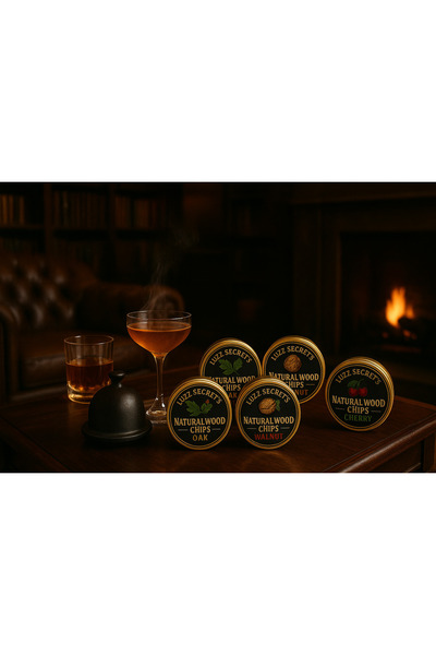 LUZZ SECRET'S 6 Parça Premium Kokteyl & Viski Tütsüleme Set. 5 Farklı Tat 250...