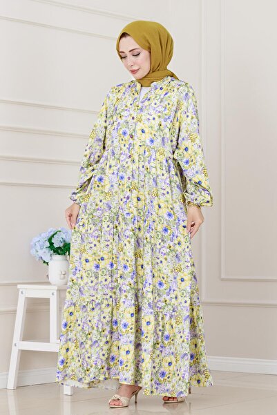 Sevitli Φόρεμα Lily Flower-Πράσινο