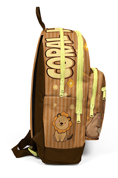 Coral High Kids Capybara Patterned School Backpack 23783