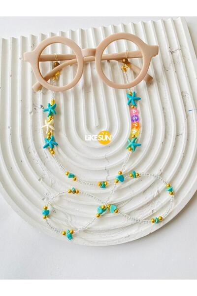 LiKESUN Firuze Doğaltaş Tasarım İsimli Çocuk Gözlük Askısı Gözlük İpi Gözlük ...