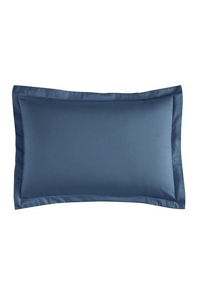 Linens Mix&Match Cotton Satin 2-Piece Flounced Pillowcase Set Indigo