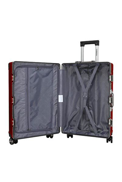 CABIN PRO Luggage Spinner Wheels - Polycarbonate Trolley Bag - Hard Shell - Aluminum Frame - Maroon