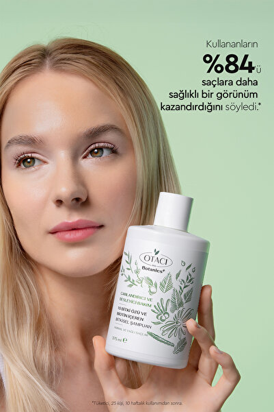 Otacı Botanics+ Canlandırıcı & Besleyici Bakım - 10 Bitki Özü ve Biotinli Bitkisel Şampuan İkili Paket