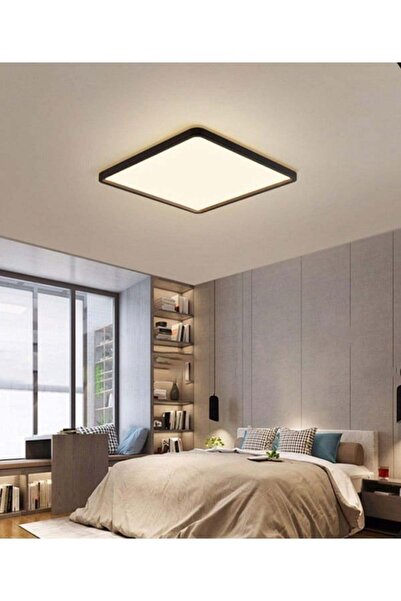 Viesteknoloji MODERN TAVANA SIFIR 30X30 KARE LED PANEL SİYAH KASA 6500K BEYAZ IŞIK EV OFİS AYDINLATMA ARMATÜRÜ