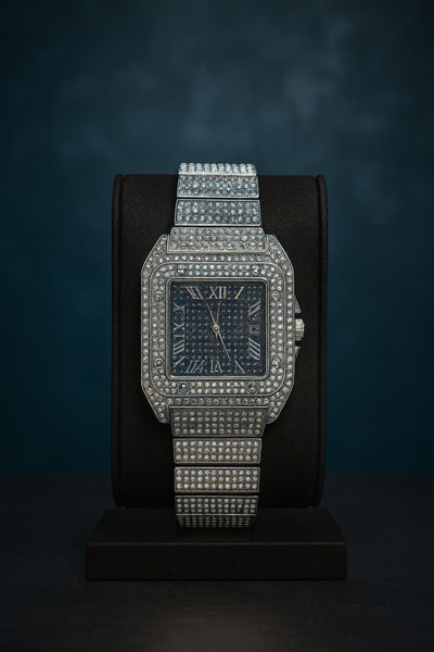 Gold Power Luxury Women's Wristwatch - Stone Detailed, Arabic Numeral and Calendar