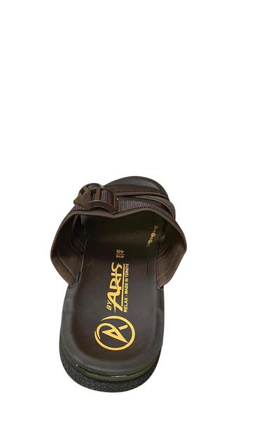 BY ARİS Men's Thick Sole Knitwear Slippers