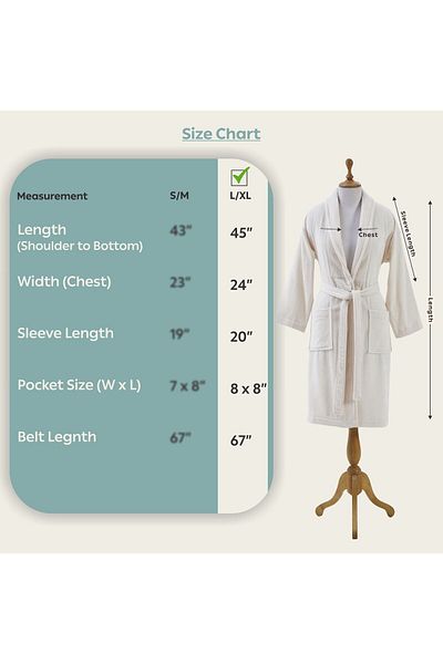 Donetella Unisex Bathrobe 100% Cotton Velour Large & Extra Large, 400 Gsm, Ankle-length With Shawl Collar