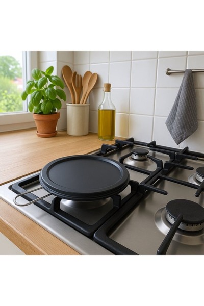 COOK-LAB 1 Ad Çok Amaçlı Kulplu 16 Cm Ocak Küçültücü Moka Pot Emaye Cezvelik