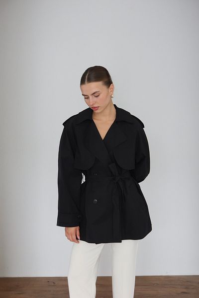 JASTE Women's Double-Collar Lined Trench Coat