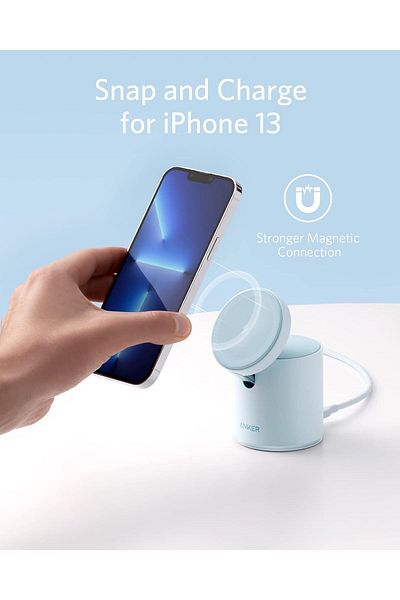 Anker 623 Magnetic Wireless Charger (MagGo), 2-in-1 Wireless Charging Station with 20W USB-C Charger