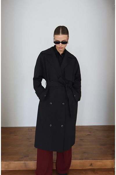JASTE Women's Double-Collar Lined Trench Coat