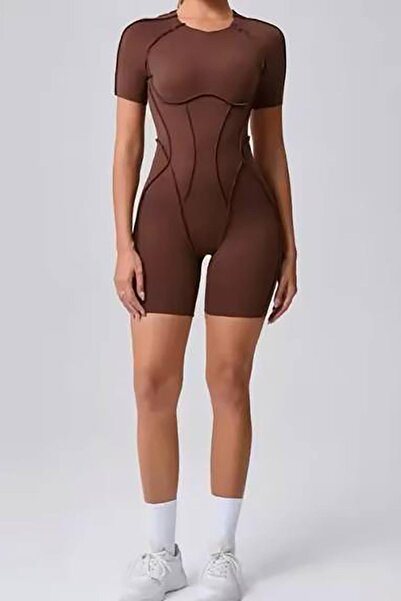 Bikini Mayokini Dünyası Ολόσωμη φόρμα με ανοιχτή πλάτη - Καφέ