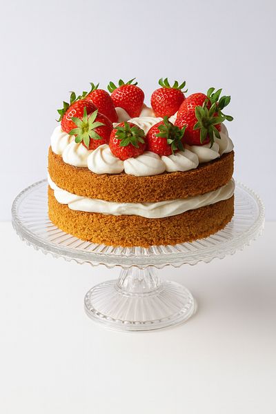 Jenisa 21 cm Footed Drop Handmade - Glass Round Cake and Cake Serving