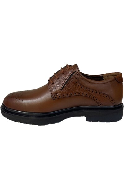 Slope Genuine Leather Men's Classic Brown Shoes Thick Sole Orthopedic Lightweight Comfortable Sturdy 360
