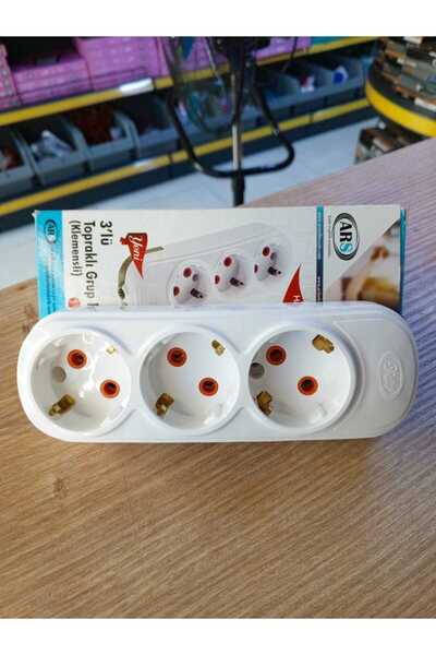 Ars 3'lü Topraklı Grup Priz Uzatma Kablosuz Klemensli
