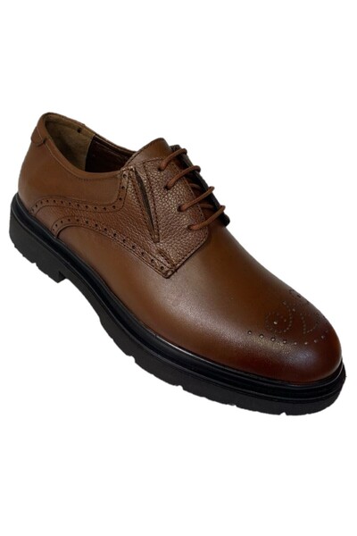 Slope Genuine Leather Men's Classic Brown Shoes Thick Sole Orthopedic Lightweight Comfortable Sturdy 360