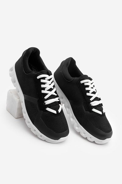 Marjin Women's Sneaker Eva Sole Knitted Knitwear Running and Walking Sports Shoes Fenlas Black