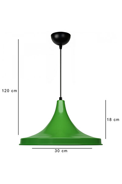 HOMİNG Homing Riga Büyük Boy Metal Sarkıt Yeşil Cafe Restoran Ev Ofis Ayd-3718