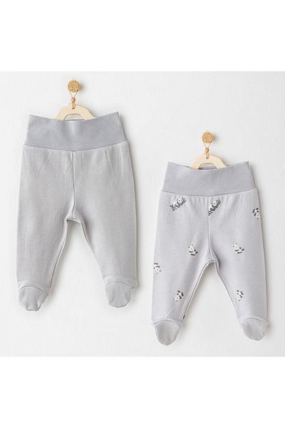 andywawa Baby Pants with Footies 2 Pcs Footed Pants Keep Smiling