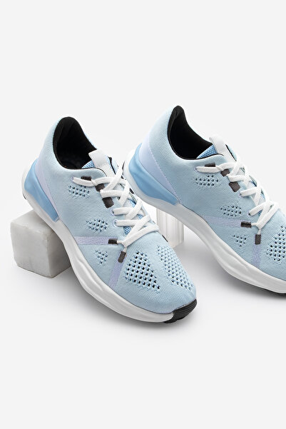 Marjin Women's Sneaker Knitted Knitwear Running and Walking Sports Shoes Armes Blue