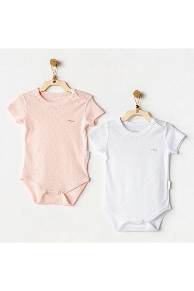 andywawa Ac25554 Sleeve Jacquard 2'Li Basic Body Pink White