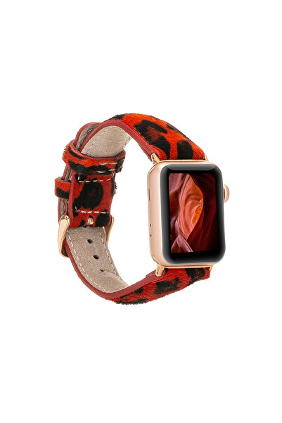 PLM Apple Watch Uyumlu Deri Kordon 42-44-45mm LEO55N