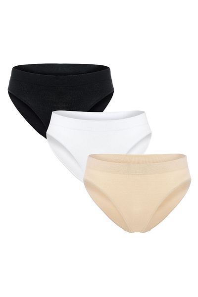 FOREVER MORE 3 Pack Seamless Basic Women's Slip Panties