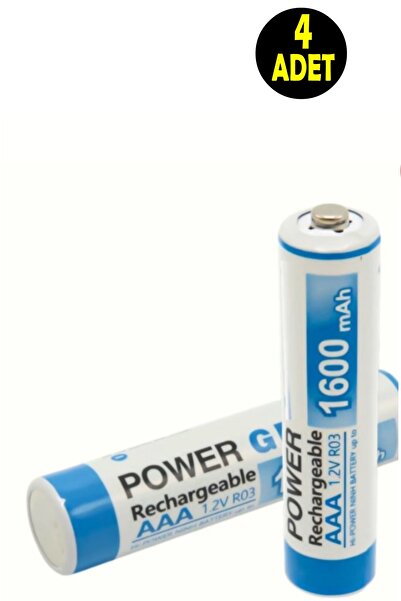 usin 4 Adet 1600 Mah Nimh Aaa Şarj Edilebilir 1.2 Volt Standart Ince Kalem Pili (ŞARJLI KUMANDA PİLİ)
